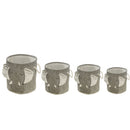 Round Fabric Hamper With Elephant Trunk Set Of 4