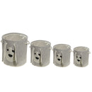 Round Fabric Hamper With Dog Head Set Of 4