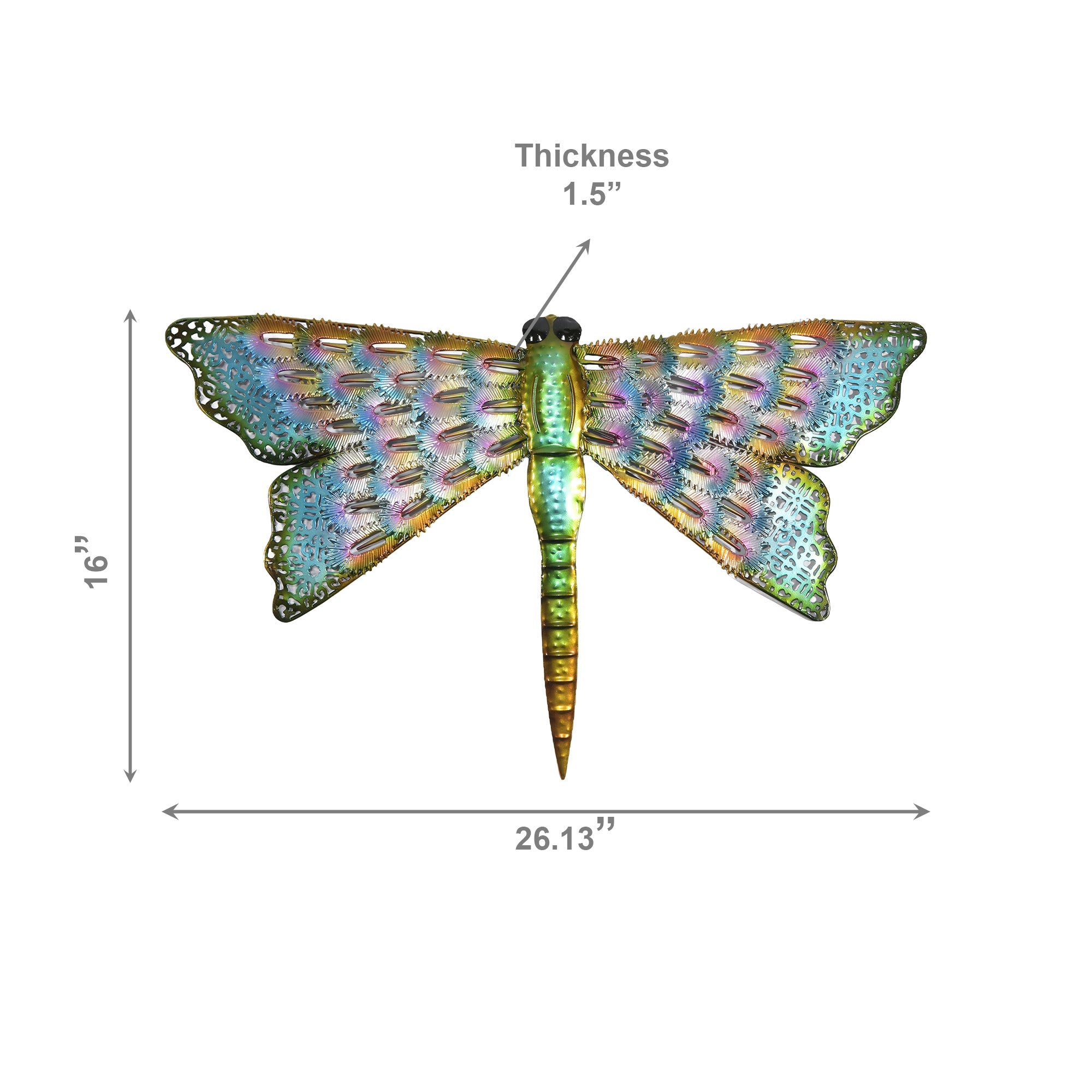 Decorative Metal Dragonfly Wall Art for Indoor or Outdoor Use