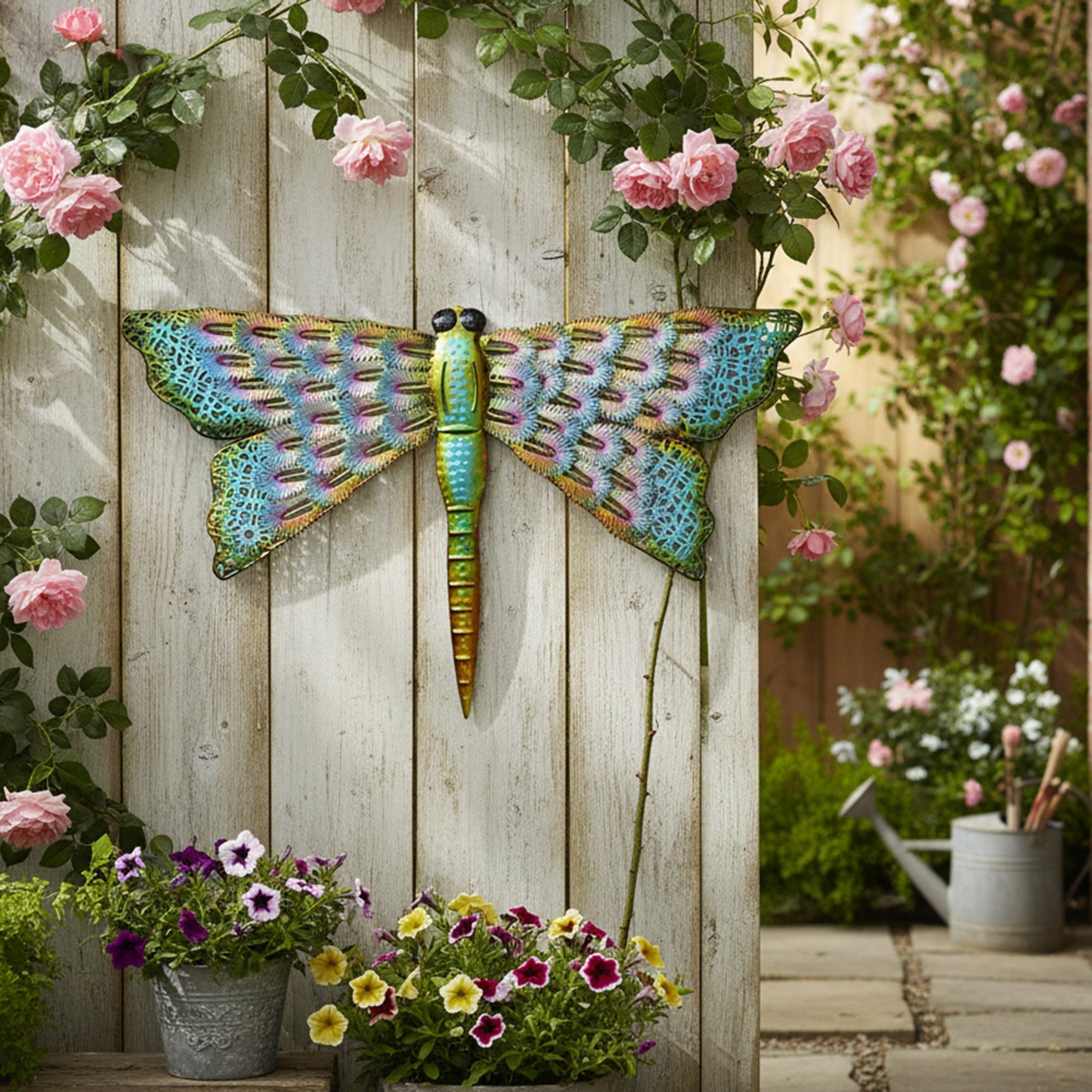 Decorative Metal Dragonfly Wall Art for Indoor or Outdoor Use