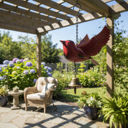 Metal Cardinal Bird Wind Chime for Outdoor Décor