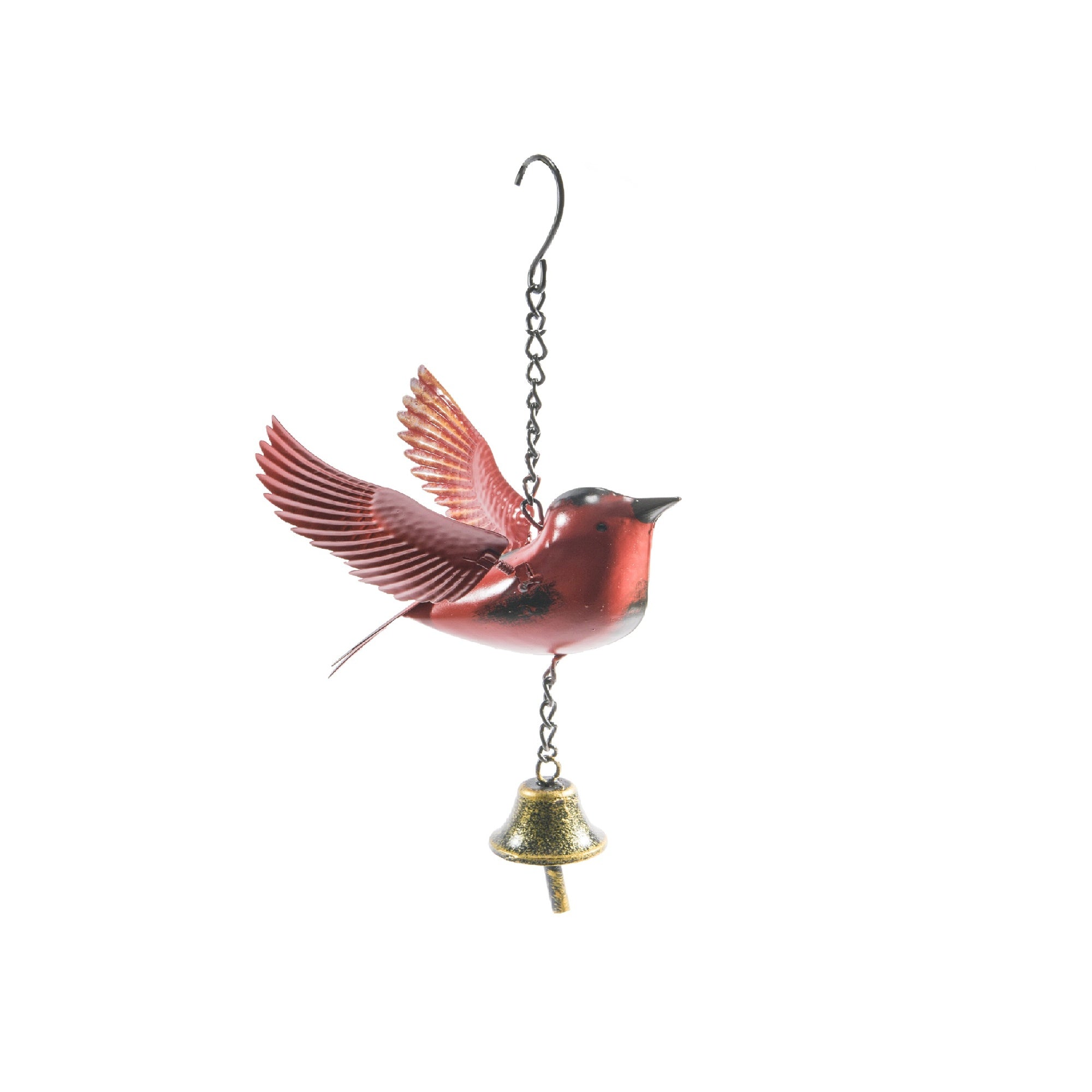 Metal Cardinal Bird Wind Chime for Outdoor Décor