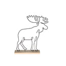 Metal Moose Stand Decor 11.02"