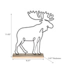 Metal Moose Stand Decor 11.02"