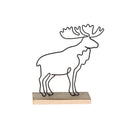 Metal Moose Stand Decor 7.09"