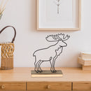 Metal Moose Stand Decor 7.09"