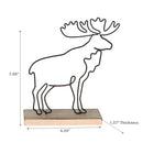 Metal Moose Stand Decor 7.09"