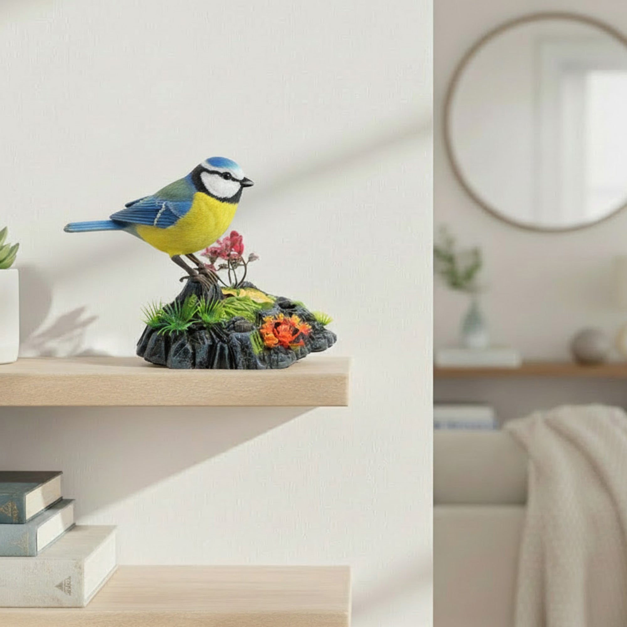 Voice-Activated Finch Induction Bird Decorative Accent