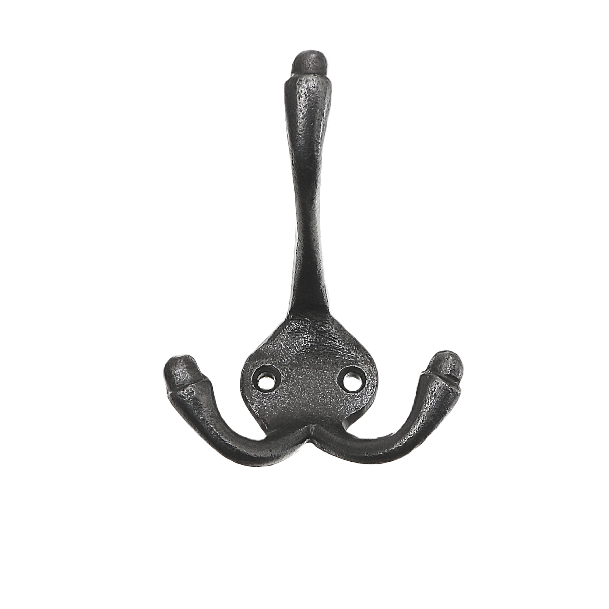 Classic Triple Iron Wall Hook Antique Nickel Finish - Set of 4 Wall Storage Hooks