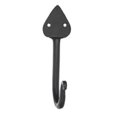 Single Spade Iron Wall Hook Gun Metal Finish - Set of 4 Decorative Hooks
