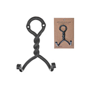 Double Twist Iron Wall Hook Gun Metal Finish - Set of 4 Decorative Wall Hooks