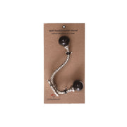 Iron Twist Wall Hook With Ceramic Black Knob Nickel Finish - Set of 4