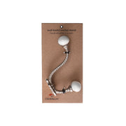 Iron Twist Wall Hook With Ceramic Ivory Knob Nickel Finish - Set of 4