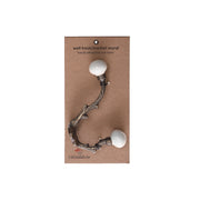 Iron French Wall Hook With Ceramic Ivory Knob Antique Brass Finish - Set of 4