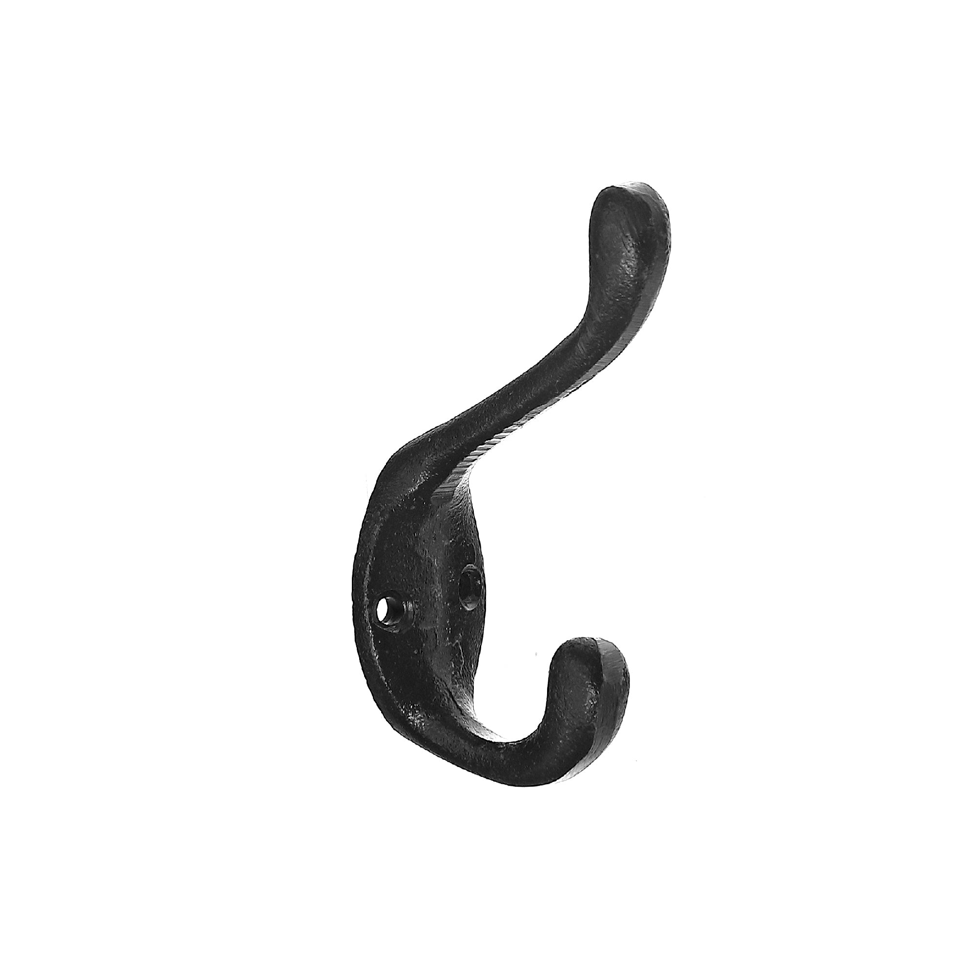Double Iron Hook Black Set Of 3, Wall Organizer, Heavy Duty Wall Hooks