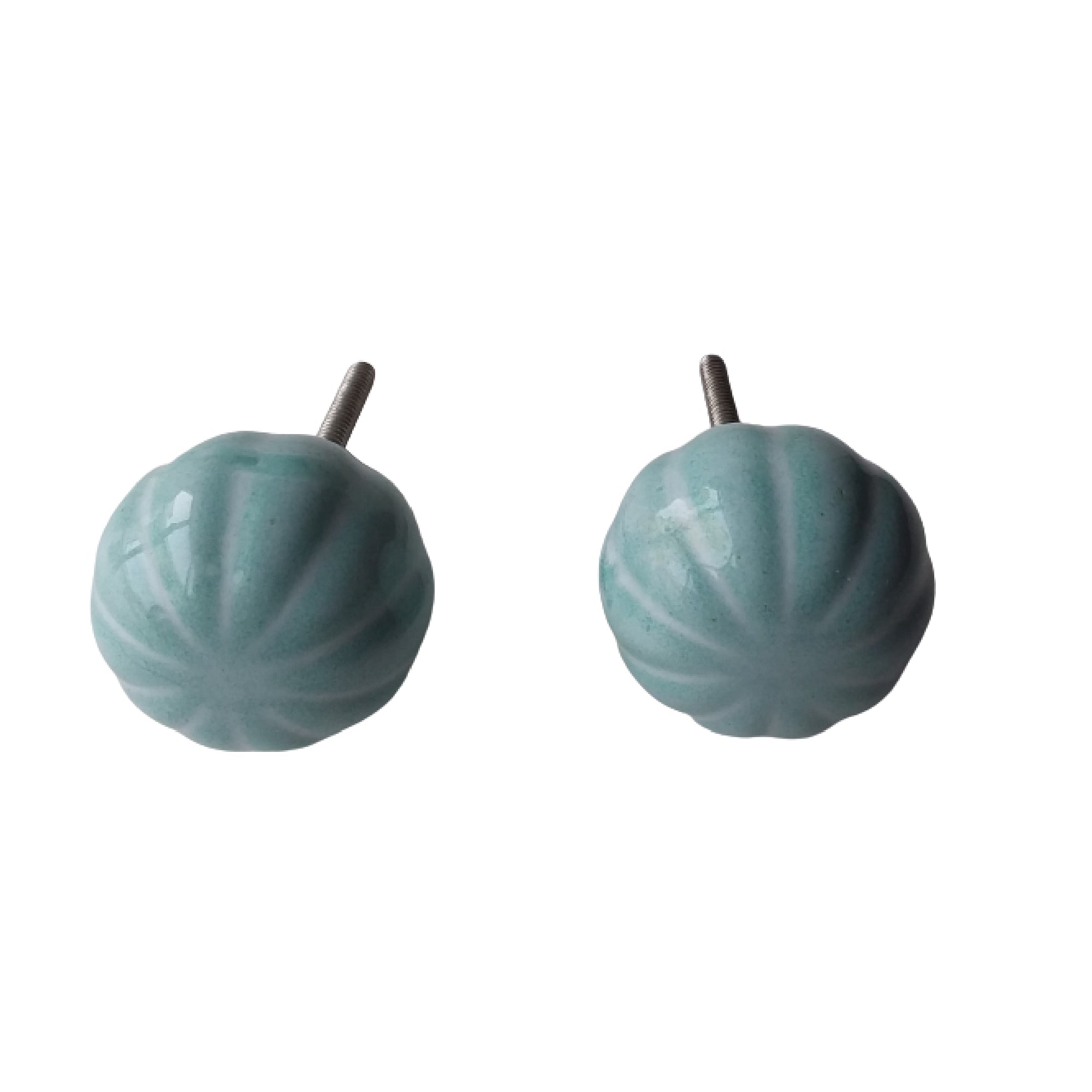 Decorative Ceramic Knob Set Of 2 Teal Set Of 3, Cabinet Knobs, Drawer Pulls, Home Hardware