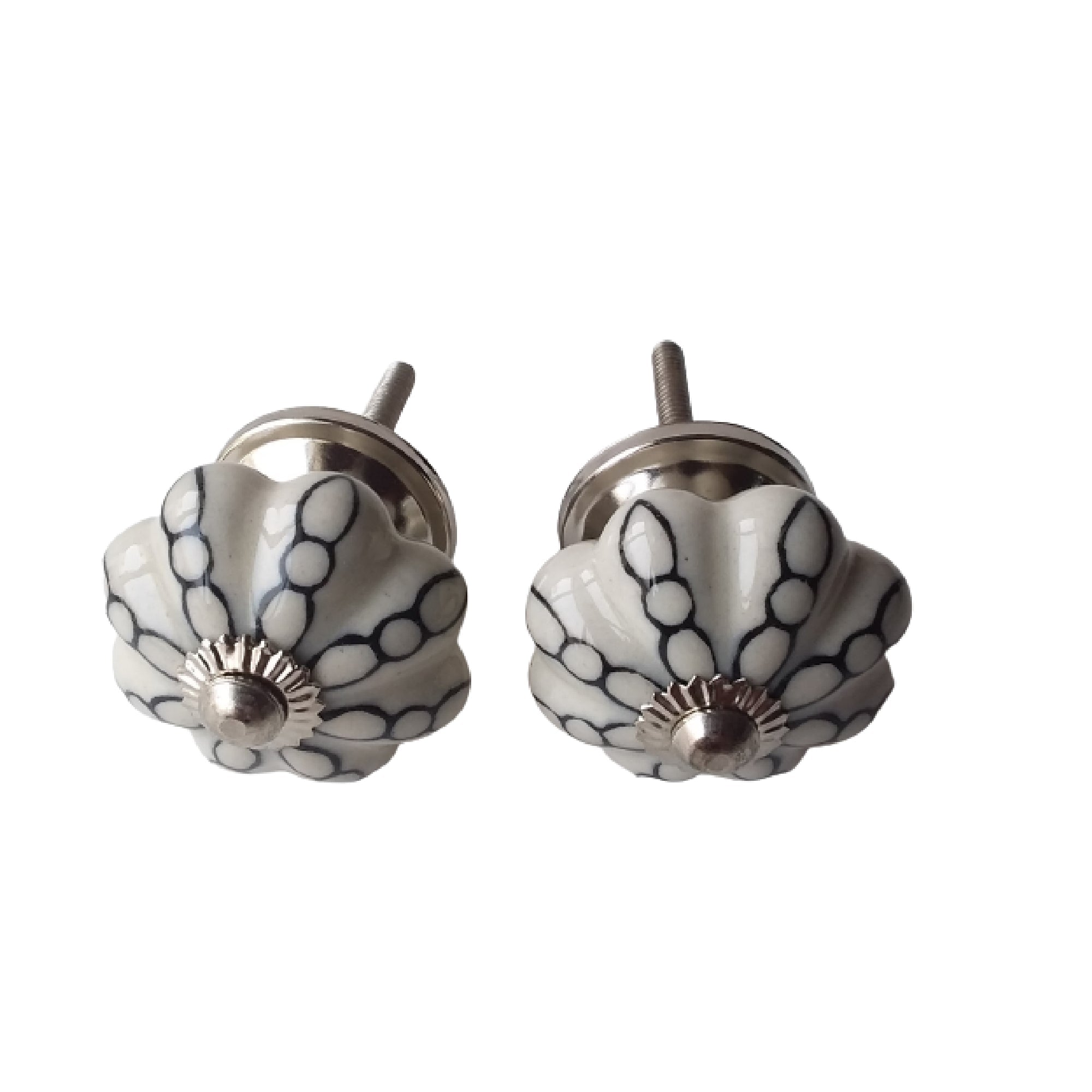 Decorative Ceramic Knob Set Of 2 Chain Set Of 3, Cabinet Knobs, Drawer Pulls, Home Hardware