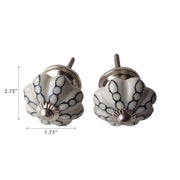 Decorative Ceramic Knob Set Of 2 Chain Set Of 3, Cabinet Knobs, Drawer Pulls, Home Hardware