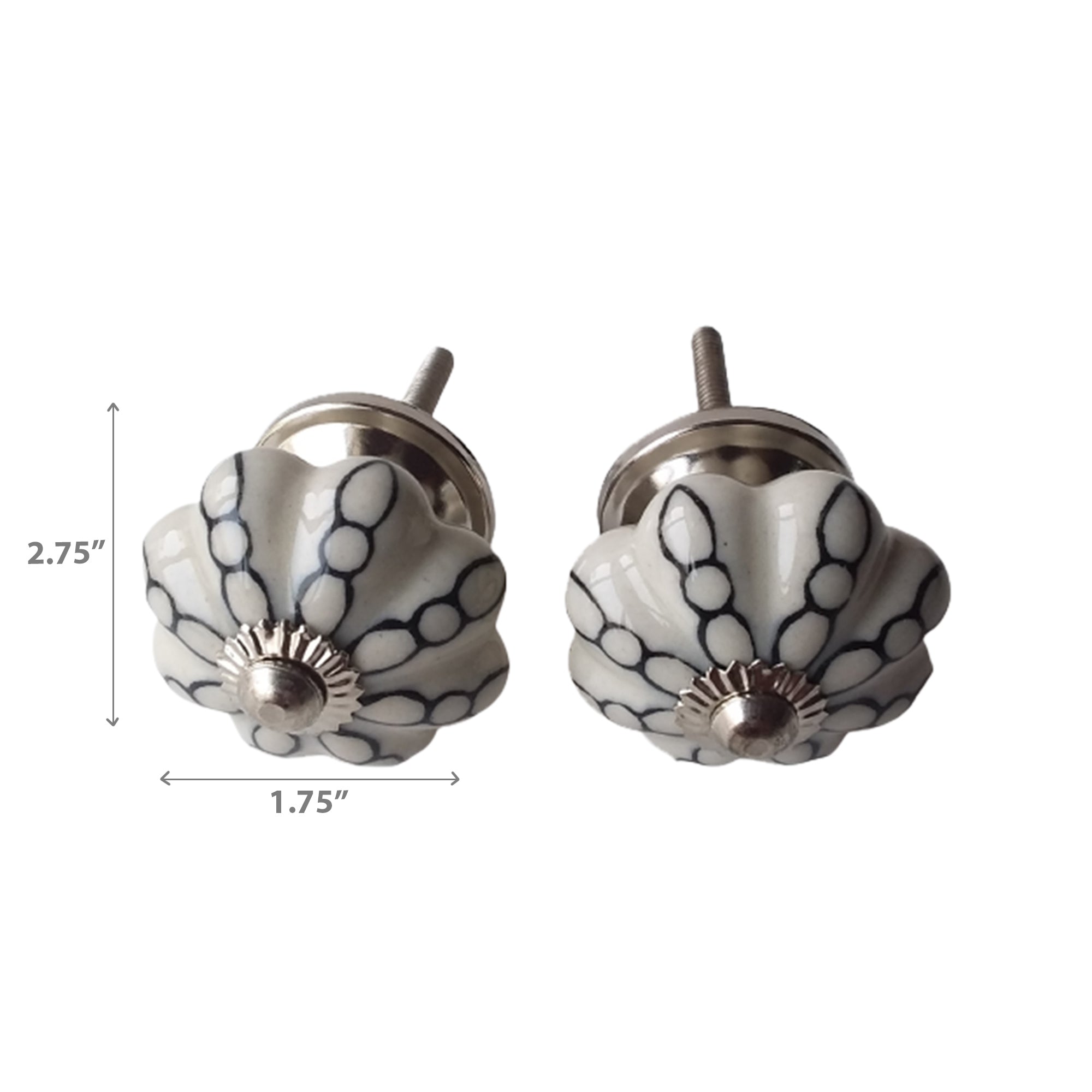 Decorative Ceramic Knob Set Of 2 Chain Set Of 3, Cabinet Knobs, Drawer Pulls, Home Hardware