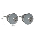 Decorative Smooth Ceramic Knob Set Of 2 Grey - Set of 2