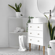 Ivory Smooth Ceramic Knob Set of 2 – Cabinet & Drawer Hardware, Modern Home Decor