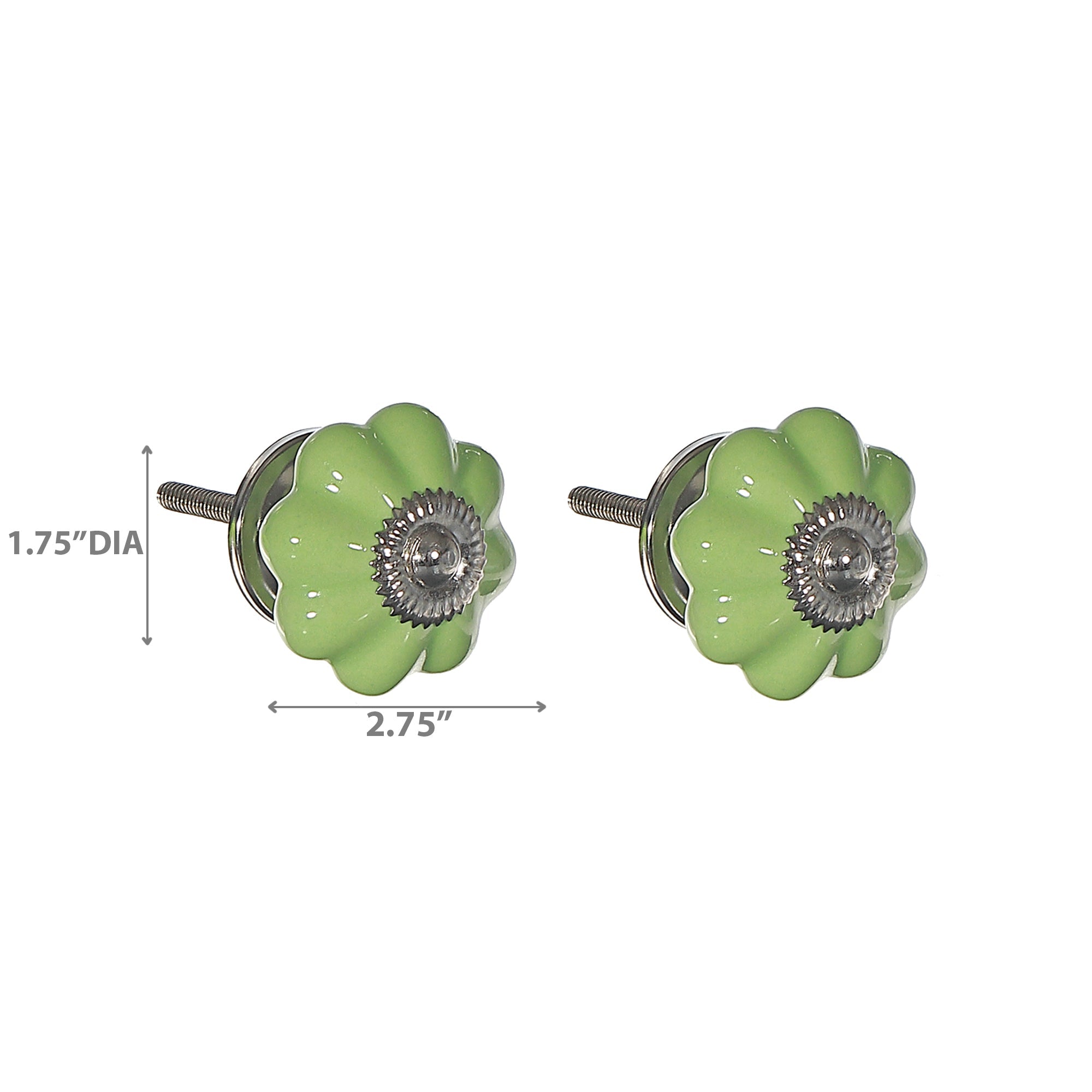 Mint Scalloped Ceramic Knob Set of 2 – Cabinet & Drawer Hardware, Home Decor