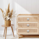 Decorative Scalloped Ceramic Knob Set Of 4 White