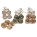 4 Pcs Balls Decorativer In Poly Bag Assorted - Set of 4