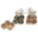 4 Pcs Balls Decorativer In Poly Bag Assorted - Set of 4