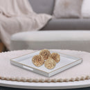 4 Pcs Balls Decorativer In Poly Bag Assorted - Set of 4