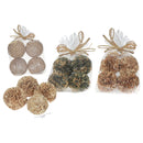 4 Pcs Balls Decorativer In Poly Bag Assorted - Set of 4