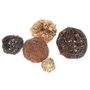 Decorative Balls Mix In Poly Bag Assorted - Set of 4