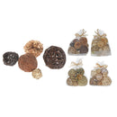 Decorative Balls Mix In Poly Bag Assorted - Set of 4