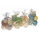 Decorative Vine Balls Mix In Poly Bag Assorted - Set of 4