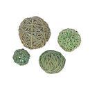 Decorative Vine Balls Mix In Poly Bag Assorted - Set of 4