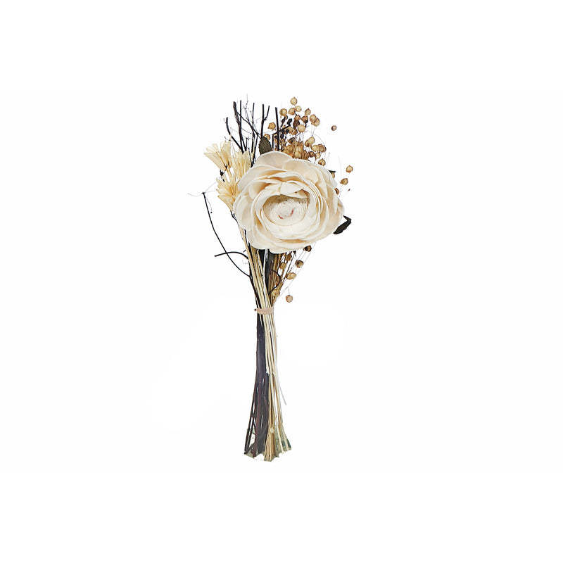 Dried Mix Floral Bouquet In Paper Wrap Assorted - Set of 3