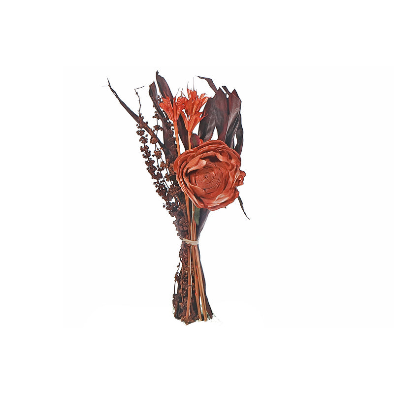 Dried Mix Floral Bouquet In Paper Wrap Assorted - Set of 3