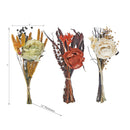 Dried Mix Floral Bouquet In Paper Wrap Assorted - Set of 3