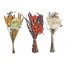 Dried Mix Floral Bouquet In Paper Wrap Assorted - Set of 3