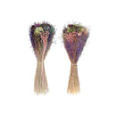 Dried Floral Bouquet With Paper Wrap Assorted 18-20" - Set of 2