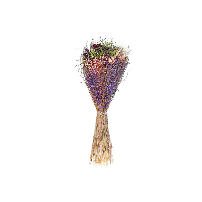 Dried Floral Bouquet With Paper Wrap Assorted 18-20" - Set of 2