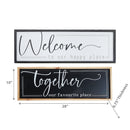 Framed Wooden Sign Welcome Together - Set of 2