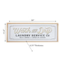 Framed Wooden Sign Wash And Dry