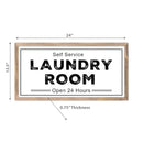 Framed Wooden Sign Laundry Room