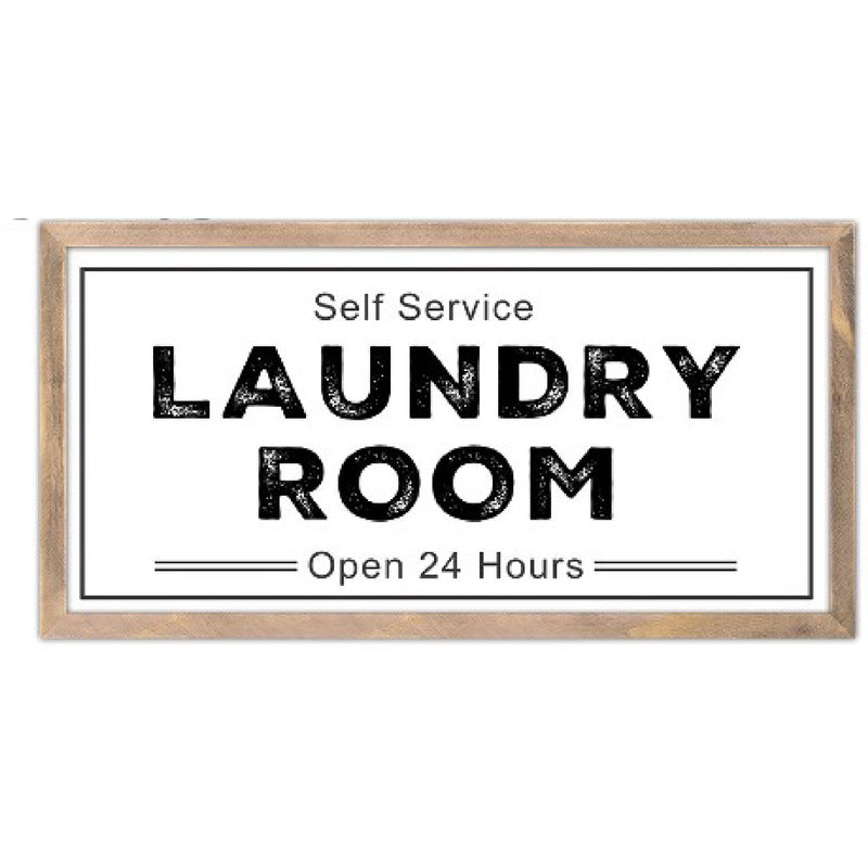 Framed Wooden Sign Laundry Room