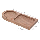 Custom Acacia Wood 2 Section Serving Tray