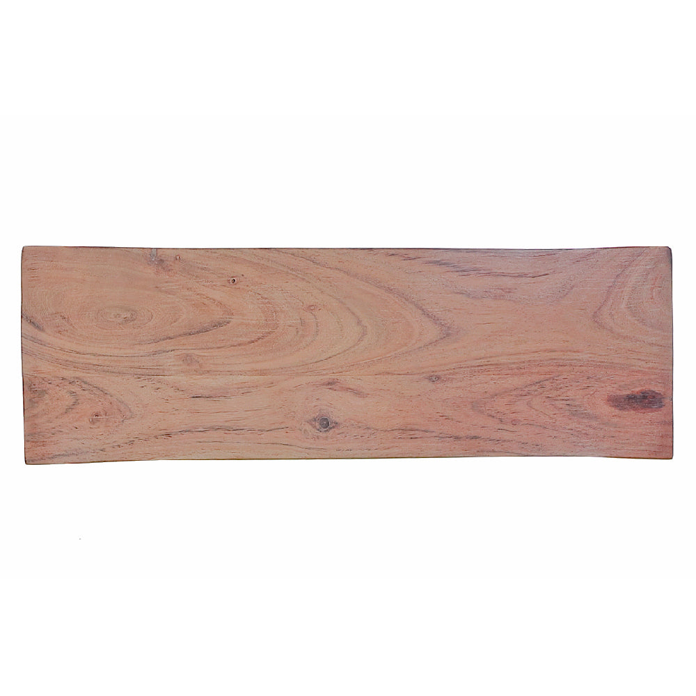 Acacia Wood Rectangle Boat Tray 18 Inch, Kitchen Serving Tray, Cheese Board, Cutting Board, Party Platter, Entertaining Board
