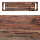 Custom Acacia Wood Rectangle Serving Board With Dual Handle On Stand