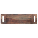 Custom Acacia Wood Rectangle Serving Board With Dual Handle On Stand
