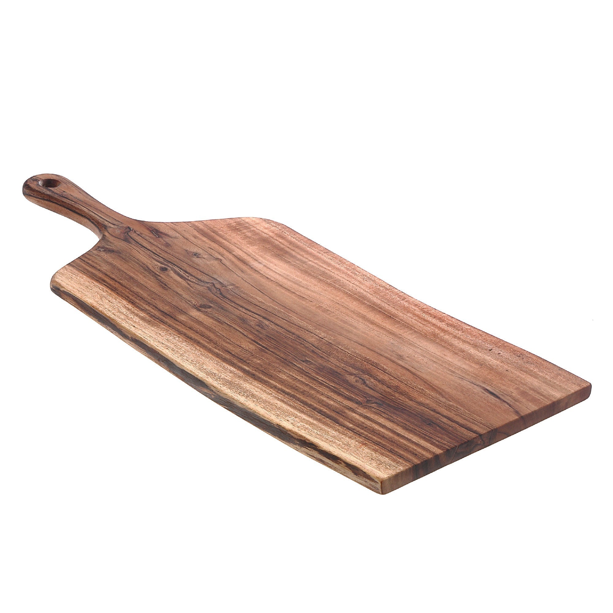 Acacia Wood Live Edge Serving Board With Handle Rustic Kitchen Serving Platter